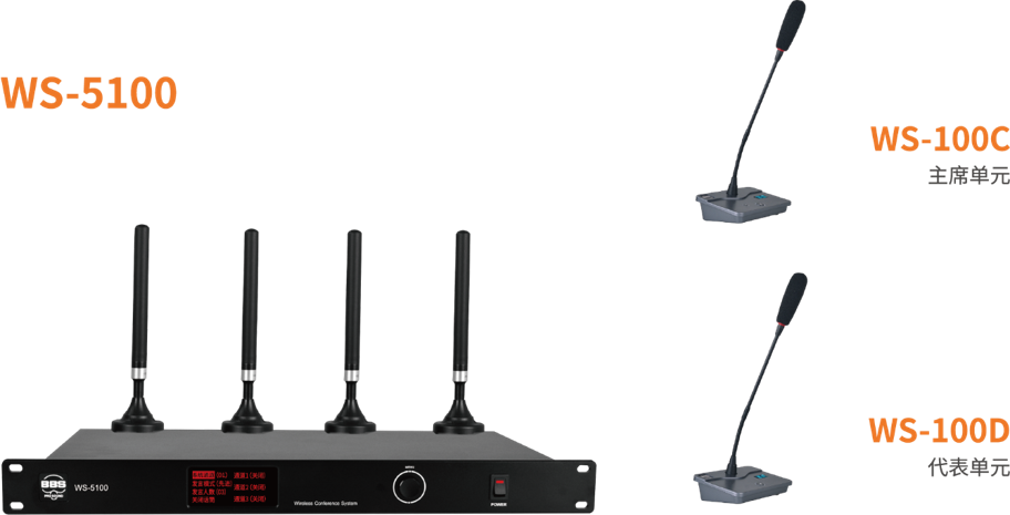 BBS商用話(huà)筒 WS-5100 1拖50無(wú)線(xiàn)會(huì)議話(huà)筒 無(wú)線(xiàn)會(huì)議麥克風(fēng) 單指向性話(huà)筒 電容式話(huà)筒
